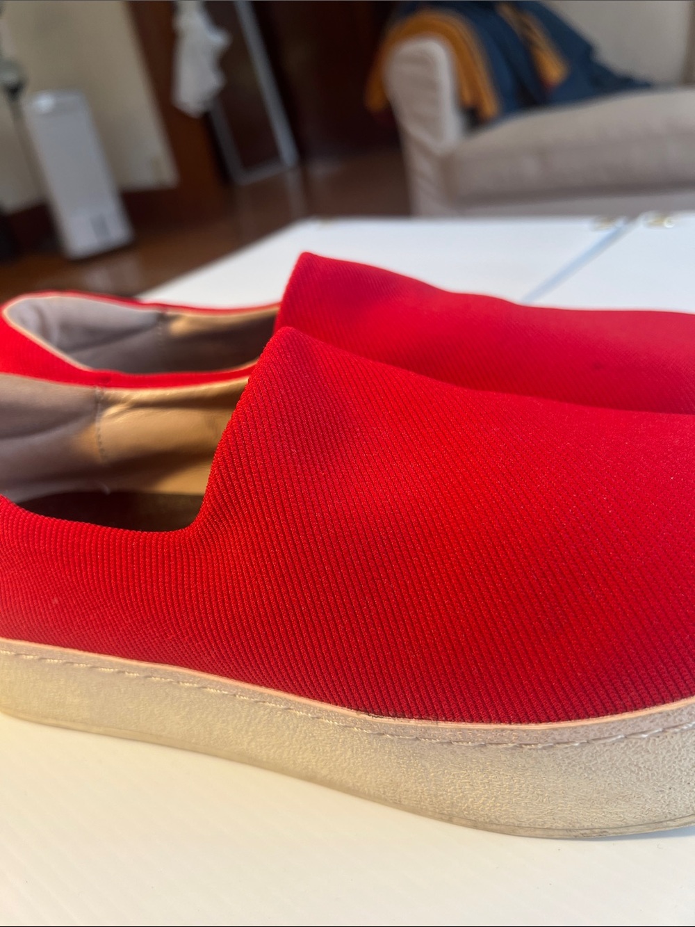 Opening ceremony women Red Slip-On Platform Sneakers